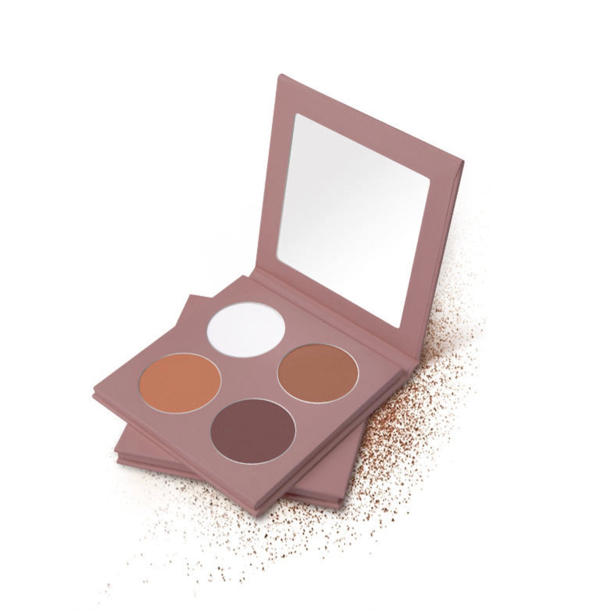 4-Color Custom Logo Waterproof Pressed Powder Palette
