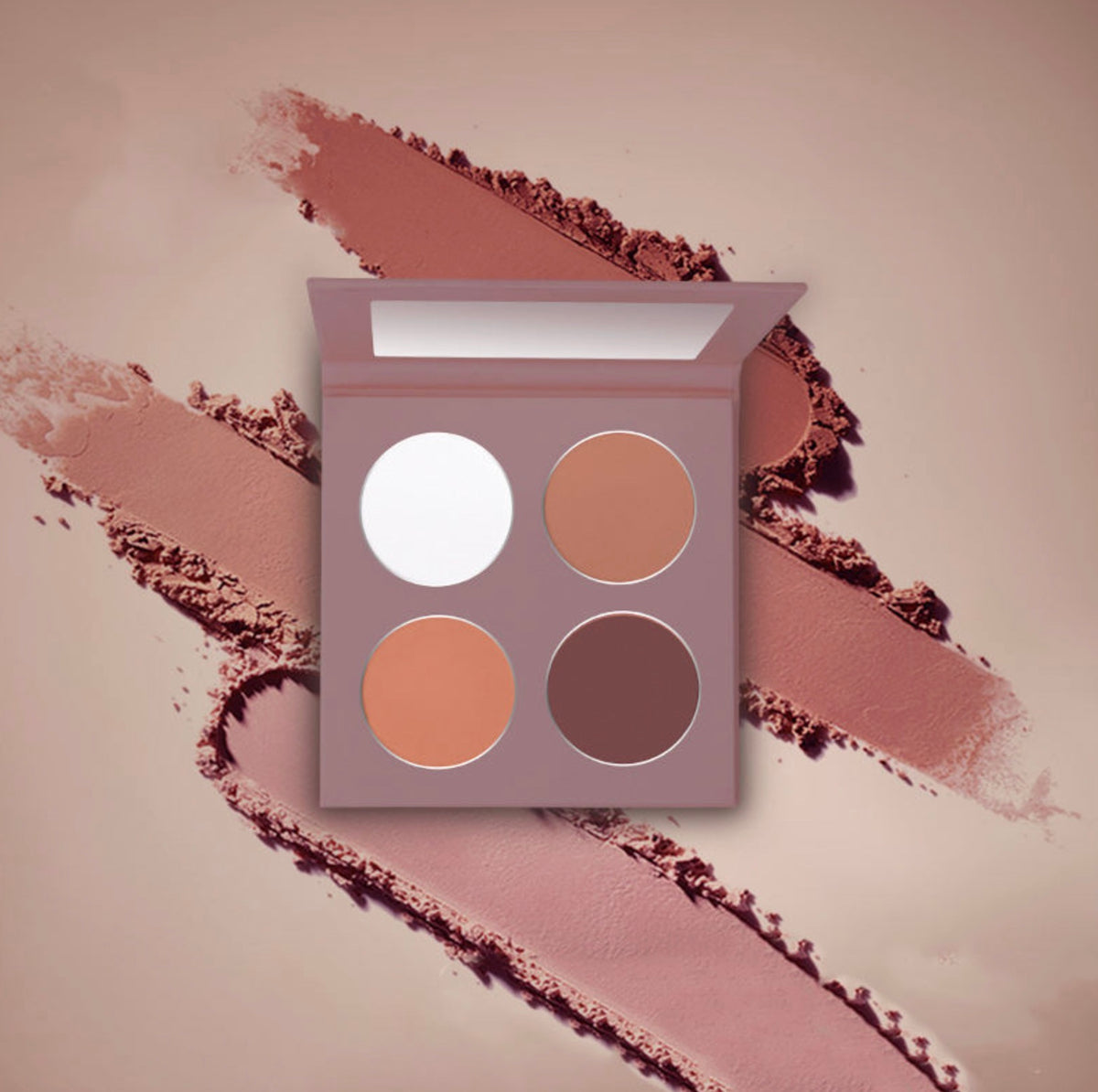 4-Color Custom Logo Waterproof Pressed Powder Palette