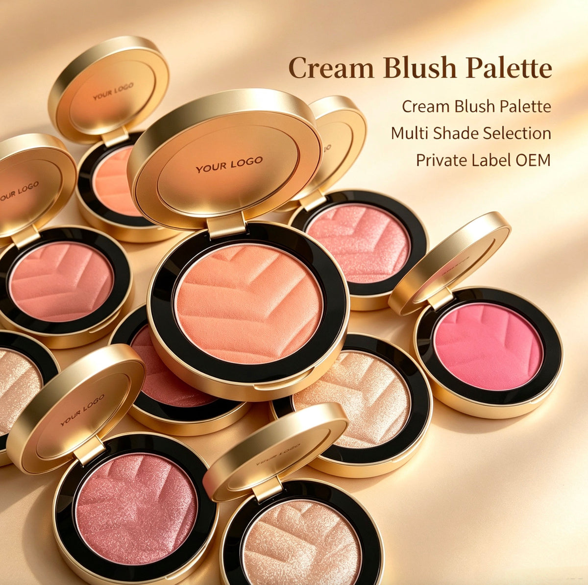 6-Color Velvet Cream Blush with Mirror